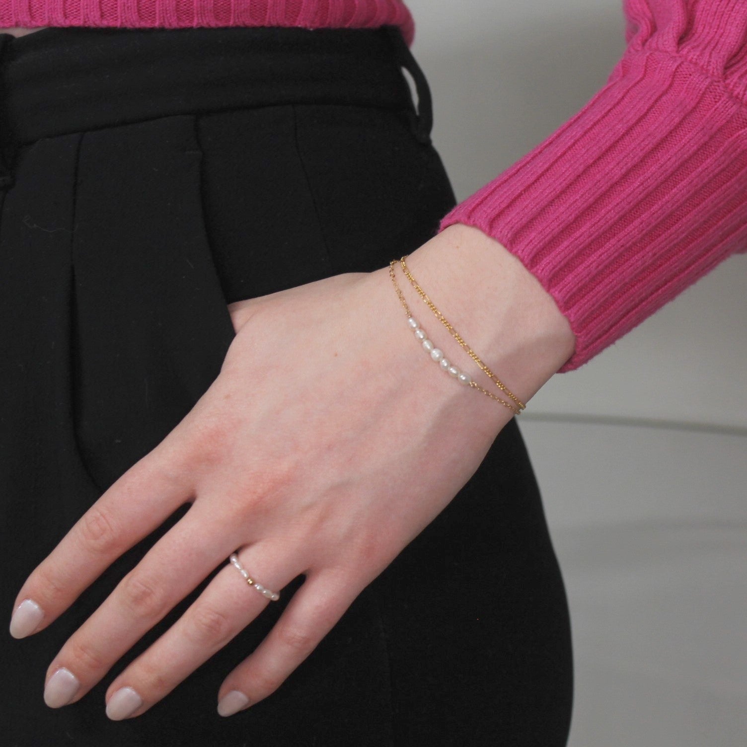 Pearl Bar Beaded Bracelet
