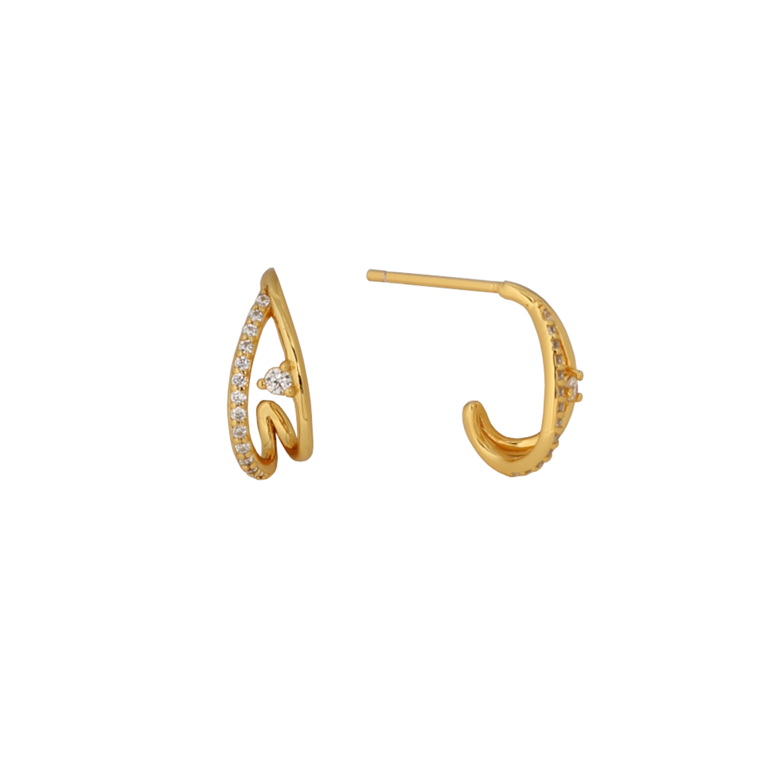 Wishbone Crystal Earrings